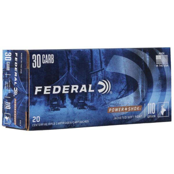 Federal Power-Shok Rifle Ammunition .30 Carbine 110 gr RNSP 1990 fps - 20/ct - Precision Shot Firearms