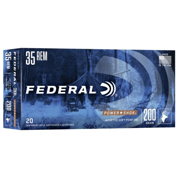 Federal Power-Shok Rifle Ammunition .35 Rem 200 gr RNSP 2080 fps - 20/ct - Precision Shot Firearms