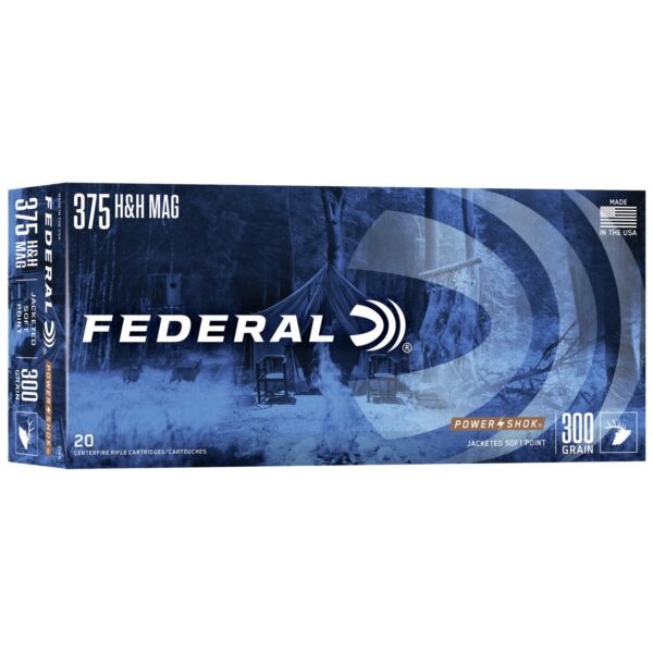 Federal Power-Shok Rifle Ammunition .375 H&H 300 gr SP 2530 fps - 20/ct - Precision Shot Firearms
