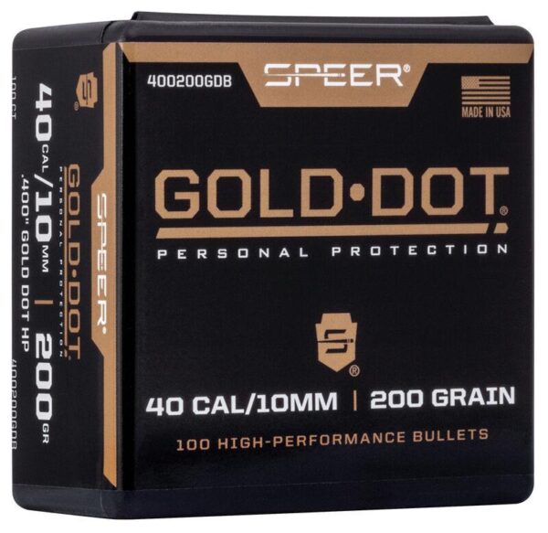 Speer Gold Dot Handgun Bullets 10mm .400" 200gr 100/pk - Precision Shot Firearms
