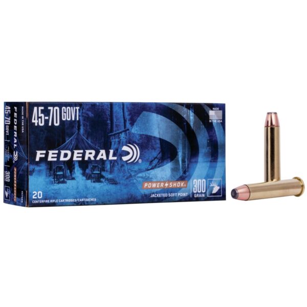Federal Power-Shok Rifle Ammunition .45-70 Gov 300 gr SP 1850 fps - 20/ct - Precision Shot Firearms