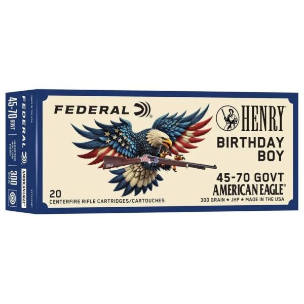 Federal Henry 250th Anniversary Rifle Ammunition .45-70 Govt 300gr HP 1850 fps 20/ct - Precision Shot Firearms