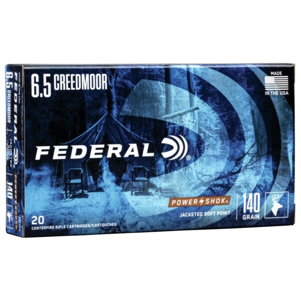 Federal Power-Shok Rifle Ammunition 6.5 Creedmoor 140 gr SP 2750 fps 20/ct - Precision Shot Firearms