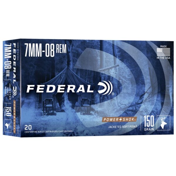 Federal Power-Shok Rifle Ammunition 7mm-08 Rem 150 gr SP 2650 fps - 20/ct - Precision Shot Firearms