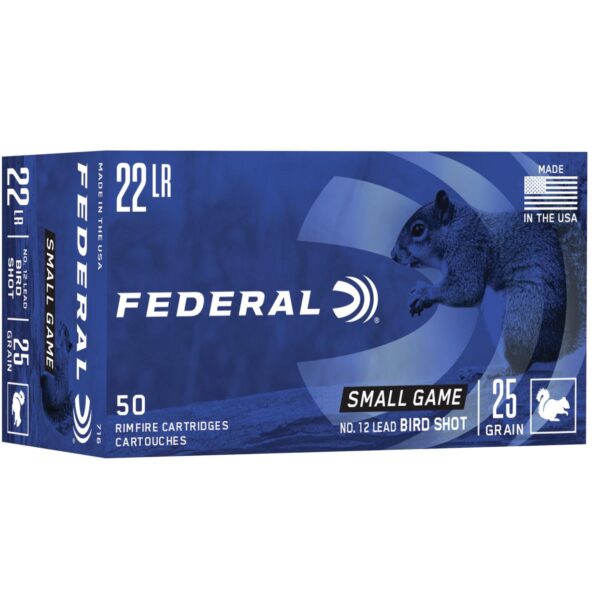 Federal Game-Shok Rimfire Ammunition .22 LR 25 gr #12 Bird Shot 50/ct - Precision Shot Firearms