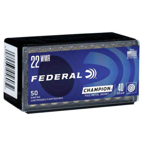 Federal Champion Rimfire Ammunition .22 WMR 40 gr FMJ 50/ct - Precision Shot Firearms