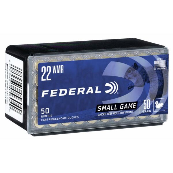 Federal Game-Shok Rimfire Ammunition .22 WMR 50 gr JHP 1530 fps 3000/ct - Precision Shot Firearms
