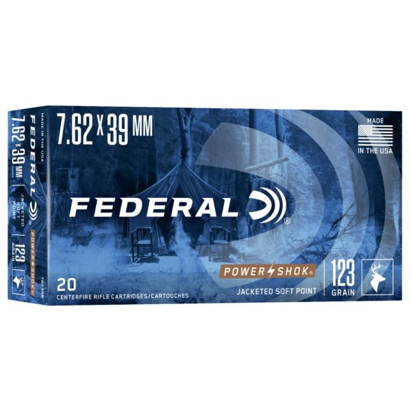 Federal Power-Shok Rifle Ammunition 7.62x39mm 123 gr SP 2350 fps - 20/ct - Precision Shot Firearms