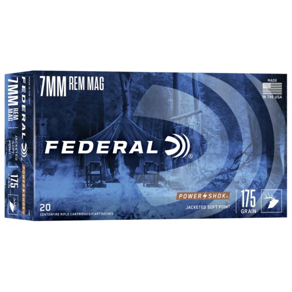 Federal Power-Shok Rifle Ammunition 7mm Rem Mag 175 gr SP 2860 fps - 20/ct - Precision Shot Firearms