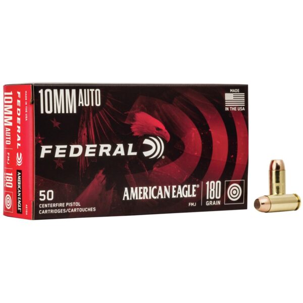 American Eagle Handgun Ammunition 10mm Auto 180 gr FMJ 1030 fps 50/box - Precision Shot Firearms