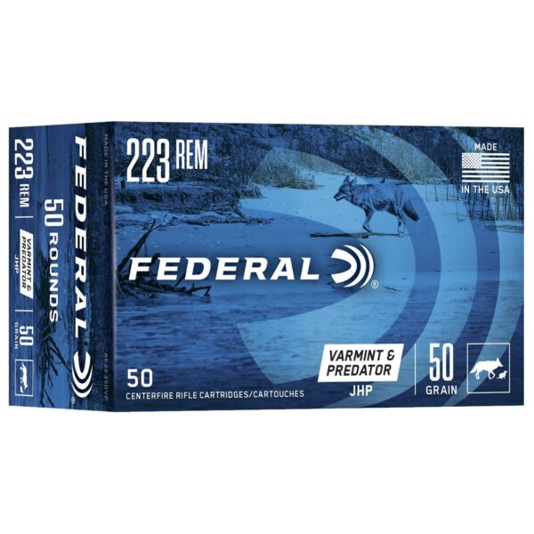 Federal American Eagle Varmint & Predator Rifle Ammunition .223 Rem 50 gr JHP 3325 fps 50/ct - Precision Shot Firearms