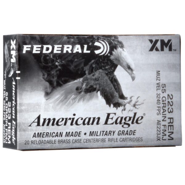 FEDERAL .223 REM 55GR FMJ-BT AMMO 20RD - Precision Shot Firearms