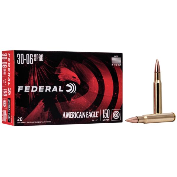 Federal American Eagle Rifle Ammunition .30-06 Sprg 150 gr FMJBT 2910 fps - 20/box - Precision Shot Firearms