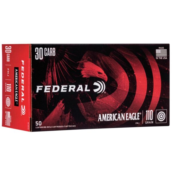 Federal American Eagle Rifle Ammunition .30 Carbine 110 gr FMJ 1990 fps - 50/ct - Precision Shot Firearms