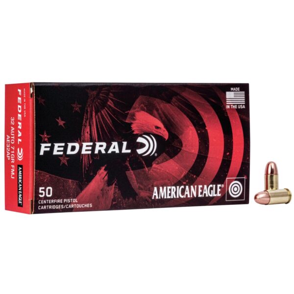 American Eagle Handgun Ammunition .32 ACP 71 gr FMJ 900 fps 50/box - Precision Shot Firearms