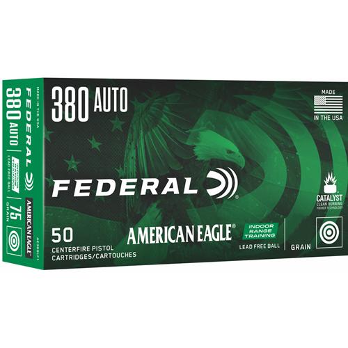 Federal American Eagle IRT Lead Free Handgun Ammuntion .380 Auto 75gr 890 fps 50/ct - Precision Shot Firearms