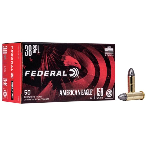 American Eagle Handgun Ammunition .38 Spl 158 gr LRN 770 fps 50/box - Precision Shot Firearms