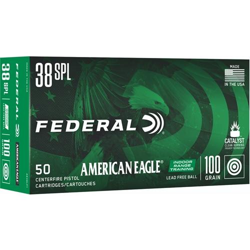 Federal American Eagle IRT Lead Free Handgun Ammuntion .38 Spl 100gr FMJ 50/ct - Precision Shot Firearms