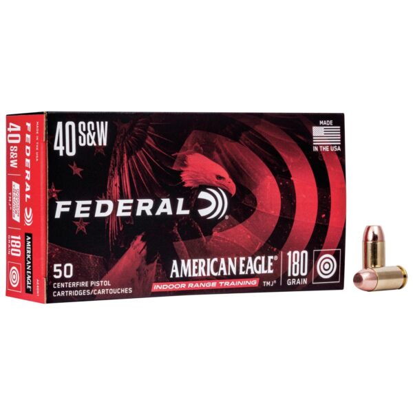 American Eagle IRT Handgun Ammunition .40 S&W 180 gr TMJ 1000 fps 50/ct - Precision Shot Firearms