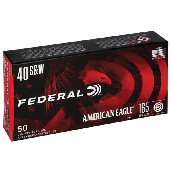American Eagle Handgun Ammunition .40 S&W 165 gr FMJ 1130 fps 1000/ct - Precision Shot Firearms