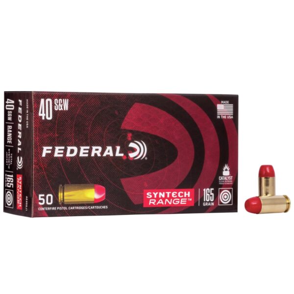 Federal American Eagle Syntech Handgun Ammuntion .40 S&W 165 gr TSJ 1050 fps 50/ct - Precision Shot Firearms