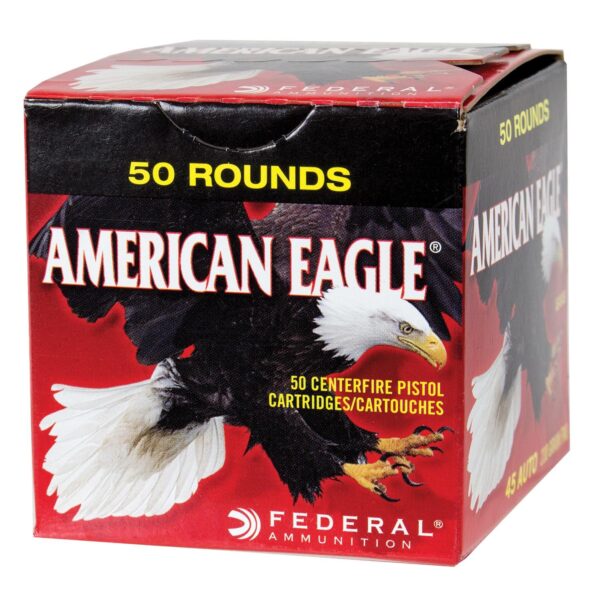 American Eagle Handgun Ammunition .45 ACP 230 gr FMJ 890 fps 50/ct - Precision Shot Firearms