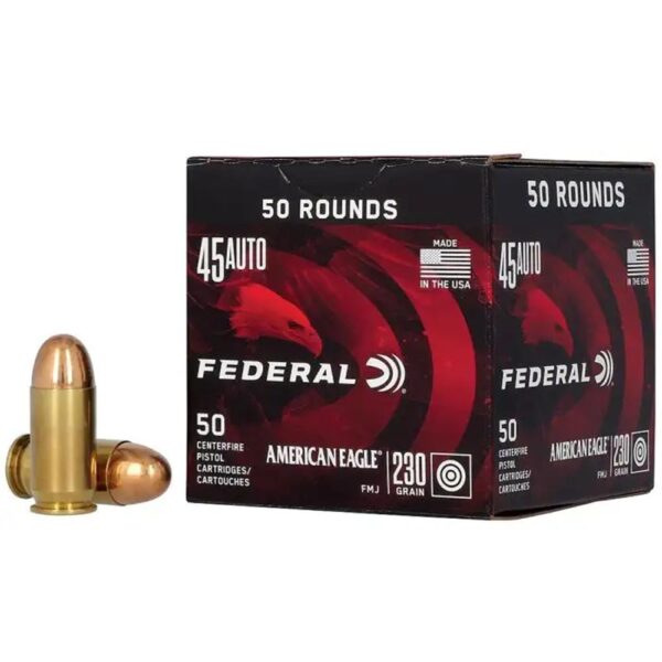 American Eagle Handgun Ammunition .45 ACP 230 gr FMJ 890 fps 1000/ct - Precision Shot Firearms