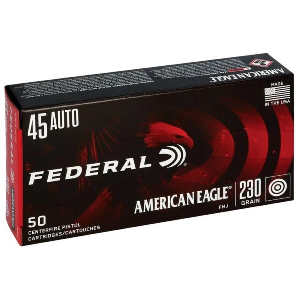 American Eagle Handgun Ammunition .45 ACP 230 gr FMJ 890 fps 1000/ct - Precision Shot Firearms