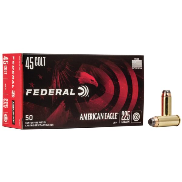 American Eagle Handgun Ammunition .45 Colt 225 gr JSP 860 fps 50/ct - Precision Shot Firearms