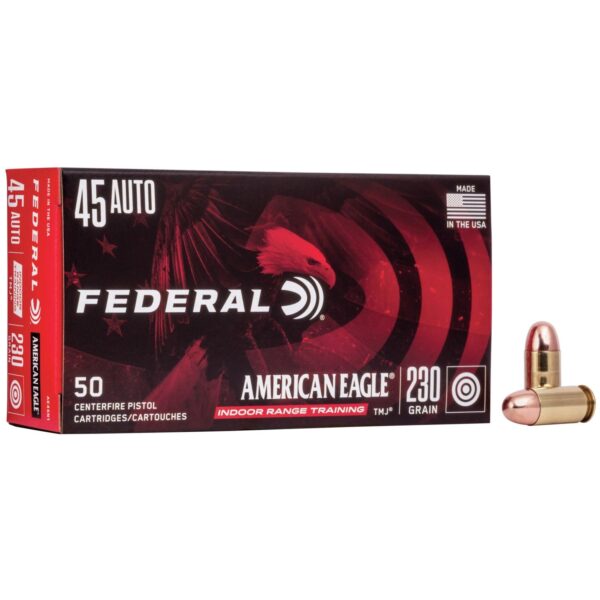 American Eagle IRT Handgun Ammunition .45 ACP 230 gr TMJ 850 fps 50/ct - Precision Shot Firearms