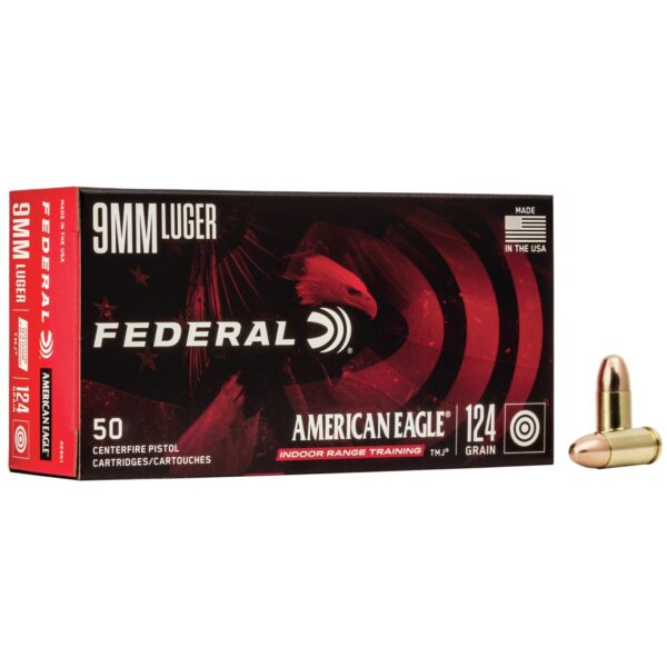 American Eagle IRT Handgun Ammunition 9mm Luger 124 gr. TMJ 1120 fps 50/ct - Precision Shot Firearms