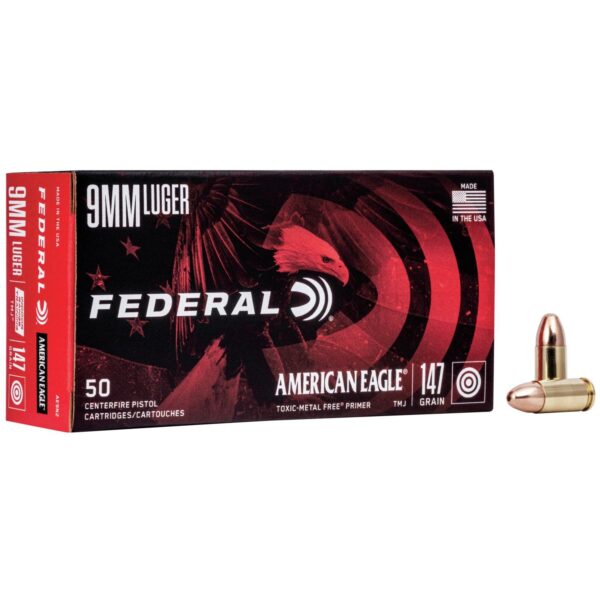 American Eagle IRT Handgun Ammunition 9mm Luger 147 gr. TMJ 1000 fps 50/ct - Precision Shot Firearms