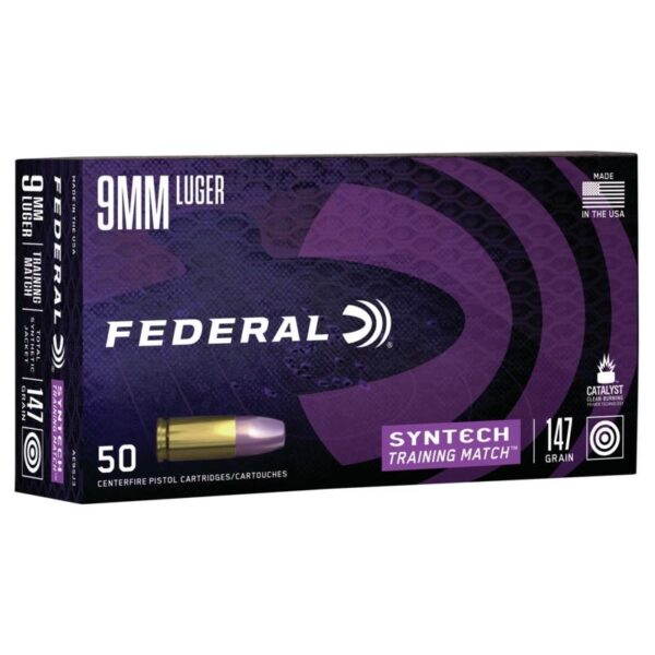 Federal Syntech Training Handgun Ammunition 9mm Luger 147 gr TSJ 1000 fps 50/ct - Precision Shot Firearms