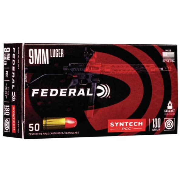 Federal Syntech PCC Ammuntion 9mm Luger 130 gr TSJ 1030 fps 50/ct - Precision Shot Firearms