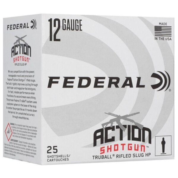 Federal Action Shotgun Truball Slug Shotshells 12ga 2-3/4" 438gr 1300 fps Slug 25/ct - Precision Shot Firearms