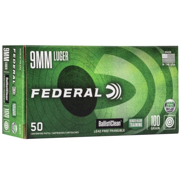 Federal Ballisticlean Frangible Handgun Ammuntion 9mm Luger 100 gr RHT 1240 50/ct - Precision Shot Firearms