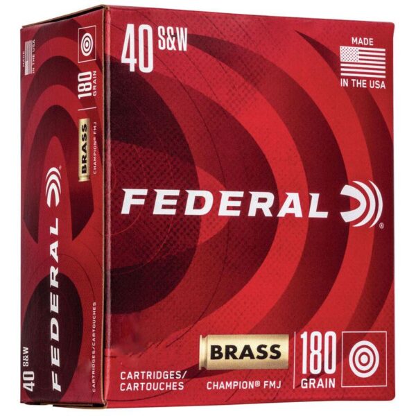 Federal Champion Handgun Ammunition .40 S&W 180gr FMJ 1000 fps 400/ct (Bulk Box) - Precision Shot Firearms