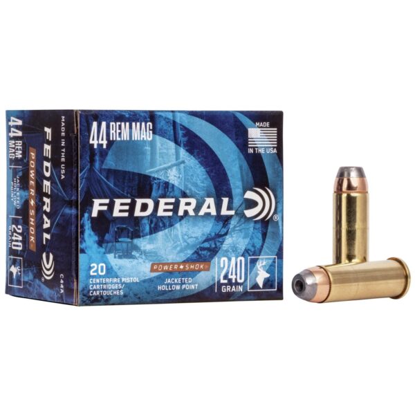 Federal Power-Shok Handgun Ammunition .44 Mag 240 gr JHP 1230 fps 20/box - Precision Shot Firearms
