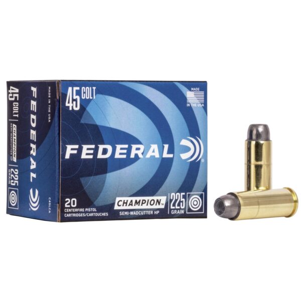 Federal Champion Handgun Ammunition .45 Colt 225 gr HP 830 fps 20/box - Precision Shot Firearms