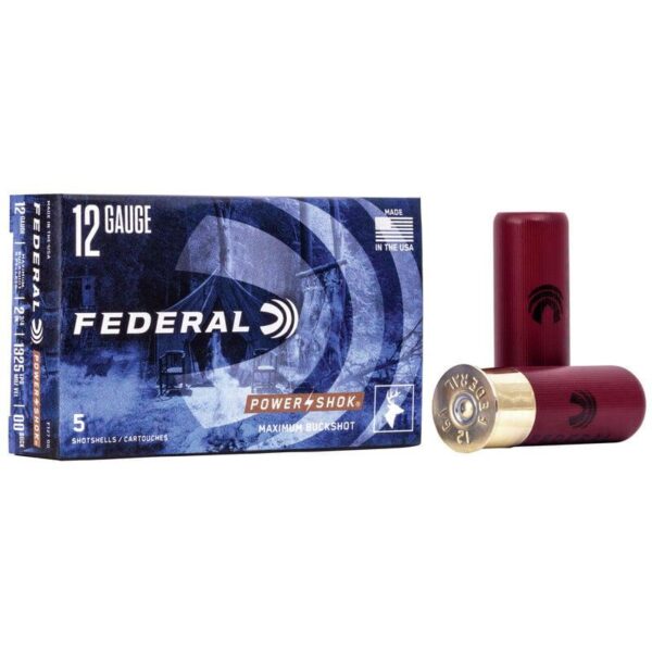 Federal Power-Shok 12ga 2-3/4" 9 plts #00 1325 fps 5/ct - Precision Shot Firearms