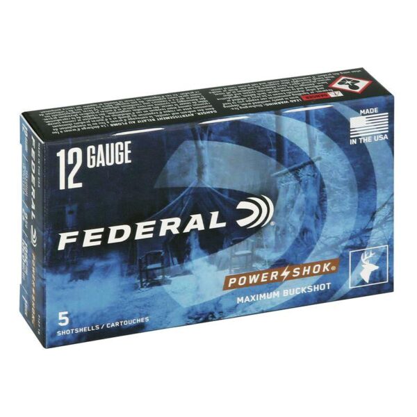Federal Power-Shok Buckshot 12 ga 2-3/4" 16 Pellets 1325 fps #1B 5/ct - Precision Shot Firearms