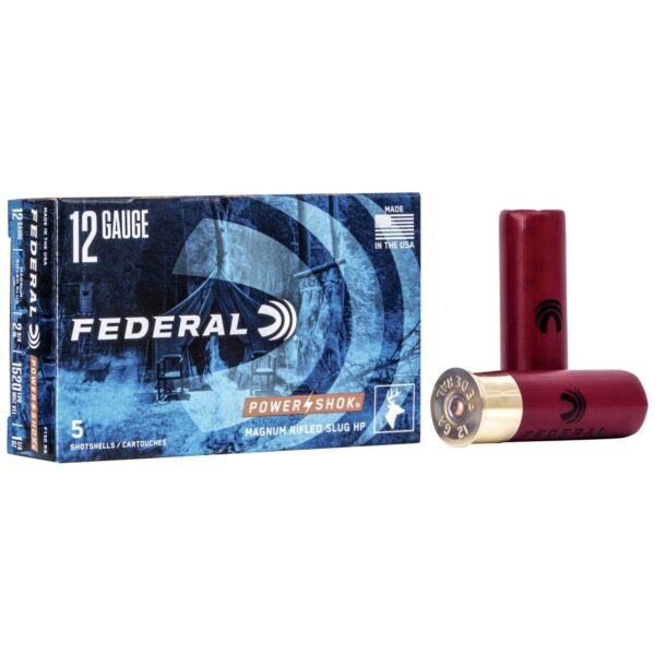 Federal Power-Shok Rifled Slug 12 ga 2 3/4" MAX 1 1/4 oz Slug 1520 fps - 5/ct - Precision Shot Firearms