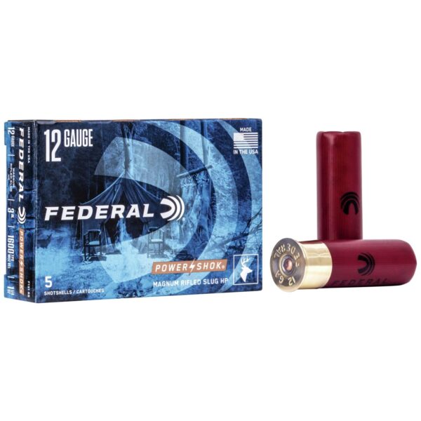 Federal Power-Shok Rifled Slug 12 ga 3" MAX 1 1/4 oz Slug 1600 fps - 5/box - Precision Shot Firearms