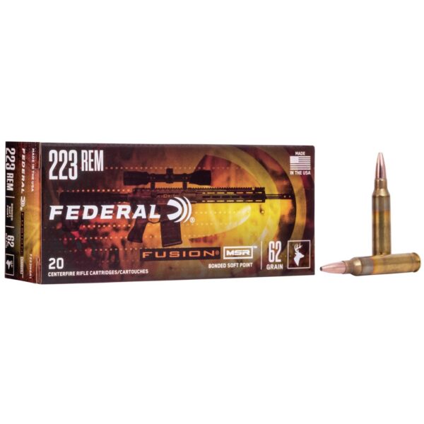 Federal Fusion Rifle Ammunition .223 Rem 62 gr MSR 2750 fps 20/ct - Precision Shot Firearms