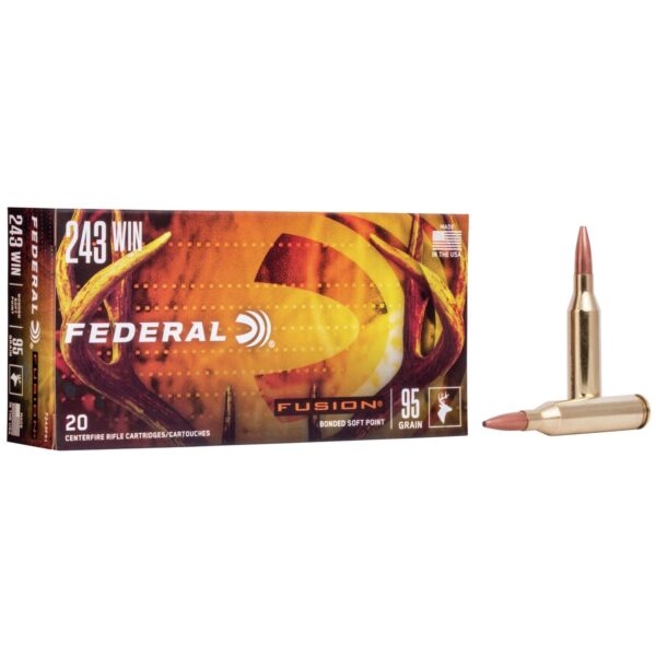 Federal Fusion Rifle Ammunition .243 Win 95 gr BTSP 2980 fps - 20/ct - Precision Shot Firearms