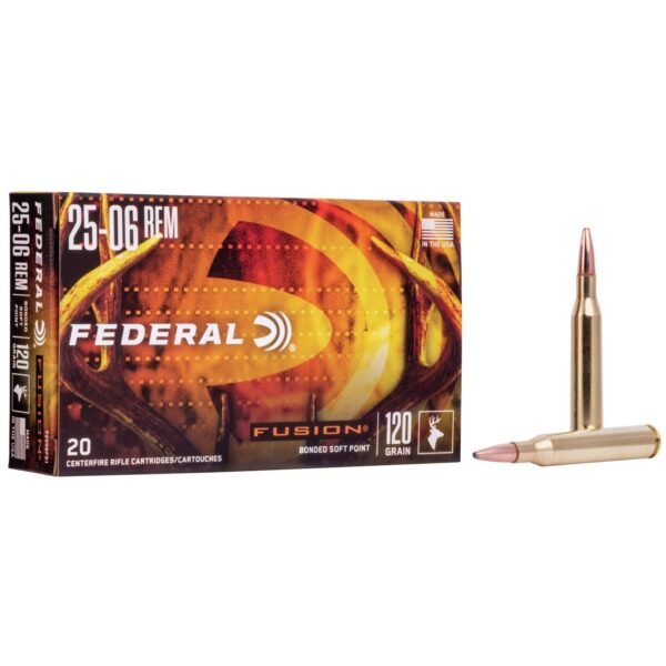 Federal Fusion Rifle Ammunition .25-06 Rem 120 gr BTSP 2980 fps - 20/ct - Precision Shot Firearms