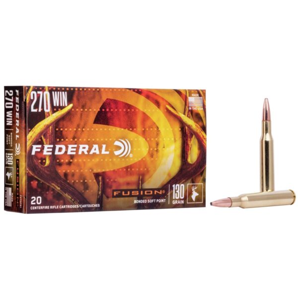 Federal Fusion Rifle Ammunition .270 Win 130 gr BTSP 3050 fps - 20/ct - Precision Shot Firearms