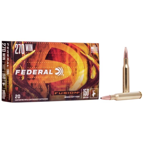Federal Fusion Rifle Ammunition .270 Win 150 gr BTSP 2850 fps - 20/ct - Precision Shot Firearms