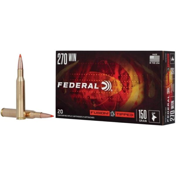 Federal Fusion Tipped Rifle Ammunition 270 Win 150gr PT 2850 fps 20/ct - Precision Shot Firearms