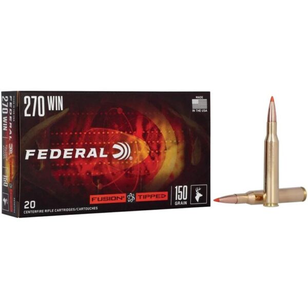 Federal Fusion Tipped Rifle Ammunition 270 Win 150gr PT 2850 fps 20/ct - Precision Shot Firearms